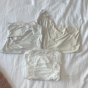 White Bodysuit Bundle: Princess Polly (2), Blue Blush(S), Saints(S)